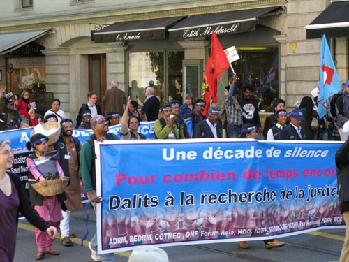 manif contre le racisme et la xénophobie - Genève 18 avril 2009