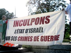 rassemblement Gaza - devant mission israélienne - Genève - 3 juillet 2009