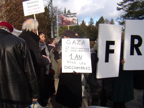 gaza - manif ambassade egyptienne - berne - 4 janvier 2010