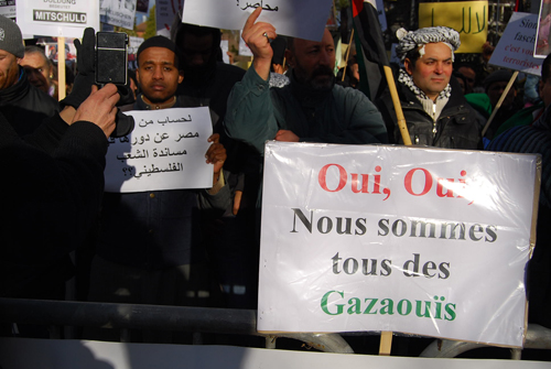 gaza - manif ambassade egyptienne - berne - 4 janvier 2010