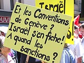 REAGISSONS Gaza - manif 5 juin 2010 - genève