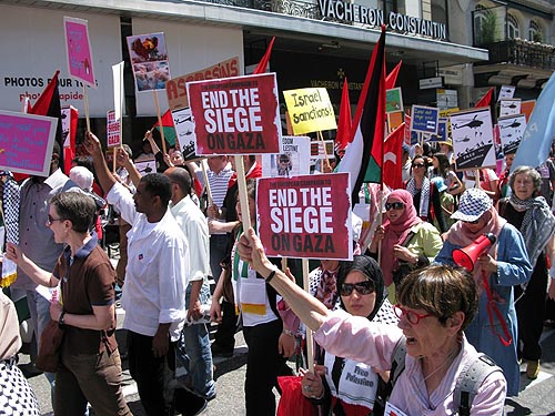 REAGISSONS Gaza - manif 5 juin 2010 - genève