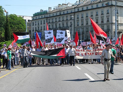 REAGISSONS Gaza - manif 5 juin 2010 - genève