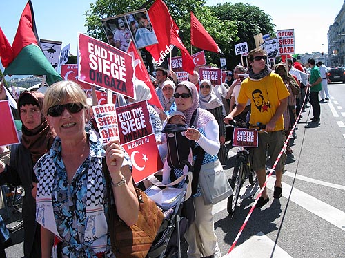 REAGISSONS Gaza - manif 5 juin 2010 - genève