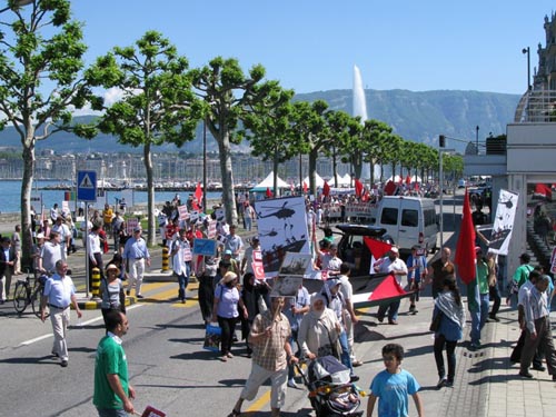 REAGISSONS Gaza - manif 5 juin 2010 - genève